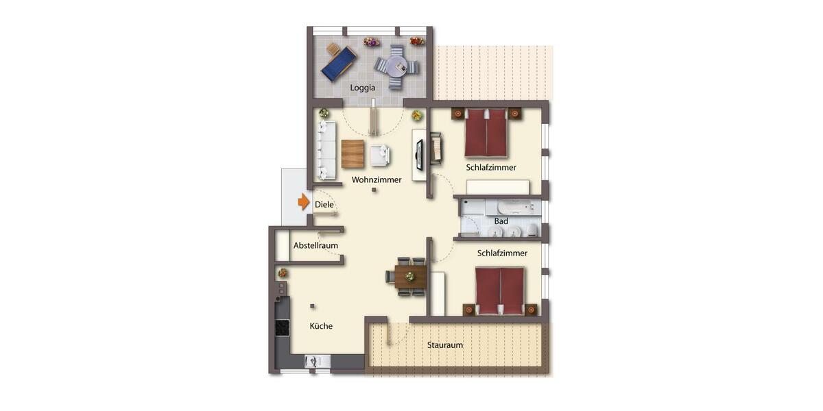 Dachgeschoßwohnung Staufenberg - 3 Zimmer, 96 m&sup2;, 950&euro; | Angebot:26395144