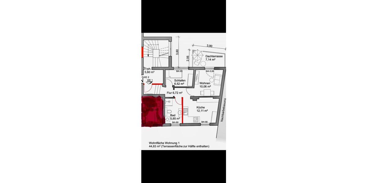Erdgeschoßwohnung Braunfels - 2 Zimmer, 45 m&sup2;, 550&euro; | Angebot:26463132