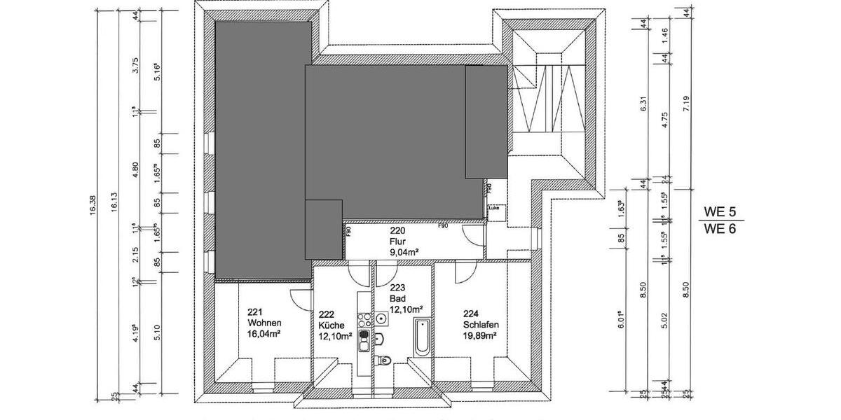 Dachgeschoßwohnung Bautzen - 2 Zimmer, 60 m&sup2;, 395&euro; | Angebot:25281576