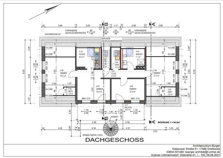 Dachgeschoßwohnung Karlsburg - 4 Zimmer, 94 m&sup2;, 1.000&euro; | Angebot:26638593