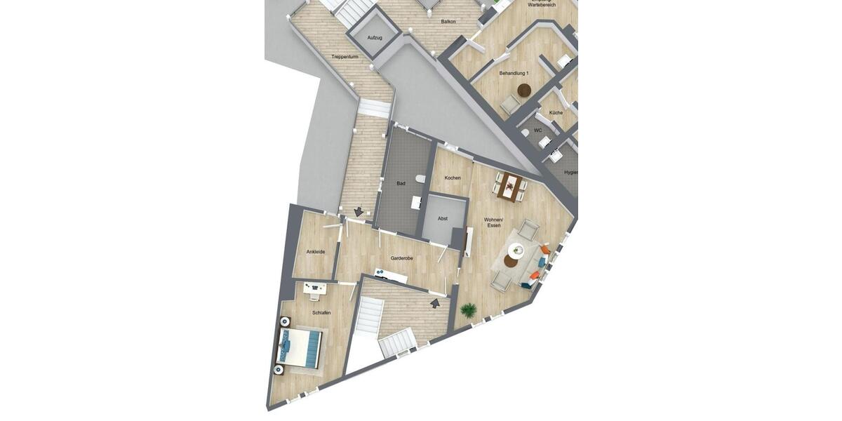 3 Zimmer 84m² in Effizienzhaus Bad Langensalza EBK, Balkon 3 zimmer