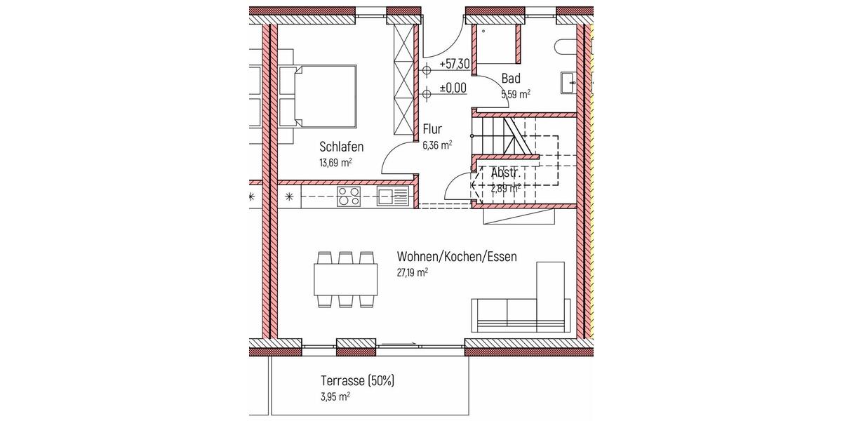 Maisonettenwohnung Porta Westfalica - 3 Zimmer, 85 m&sup2;, 1.150&euro; | Angebot:26492761