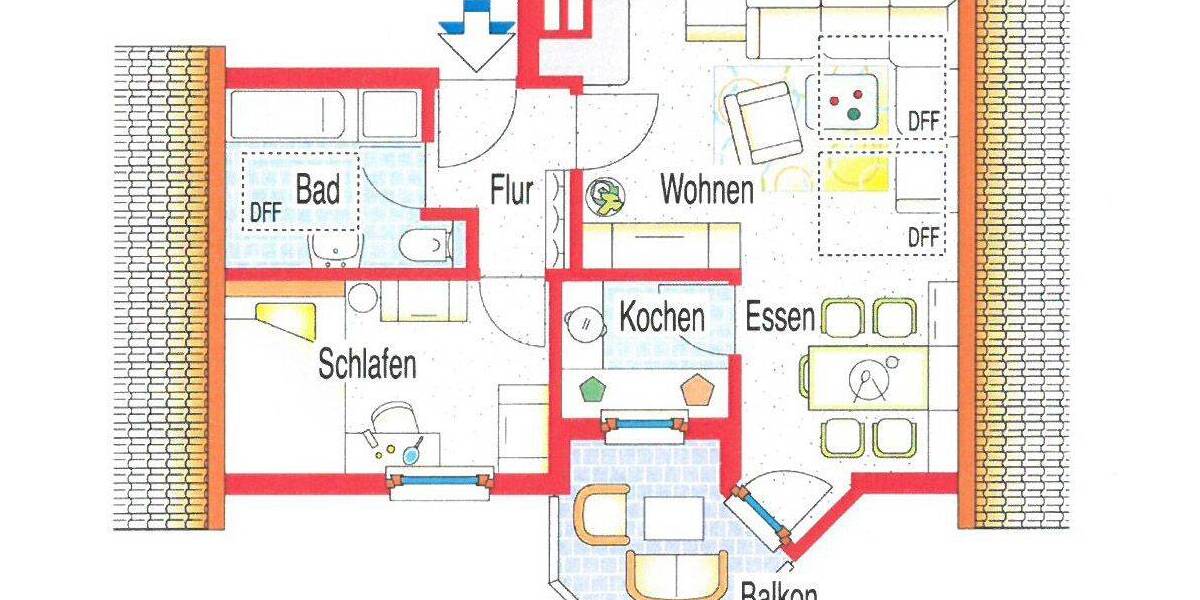 Etagenwohnung Filderstadt Sielmingen - 2 Zimmer, 43 m&sup2;, 570&euro; | Angebot:26065571