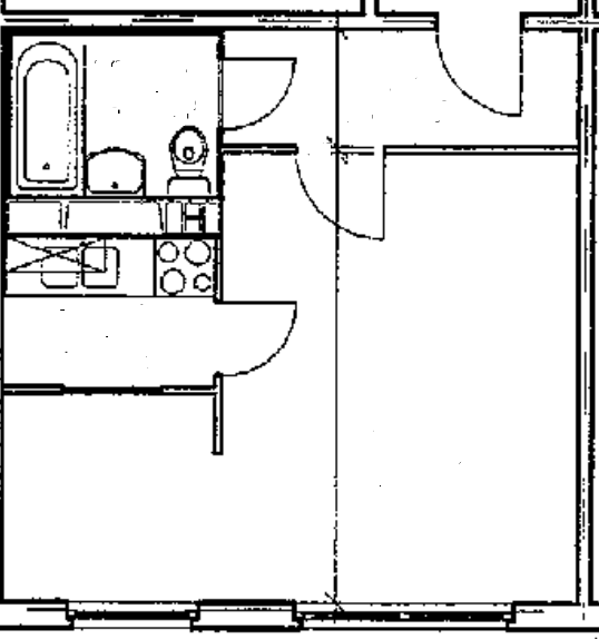 Etagenwohnung Neubrandenburg Datzeberg - 1 Zimmer, 32 m&sup2;, 208&euro; | Angebot:26676794