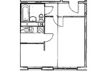 Etagenwohnung Neubrandenburg Datzeberg - 1 Zimmer, 32 m&sup2;, 208&euro; | Angebot:26676794