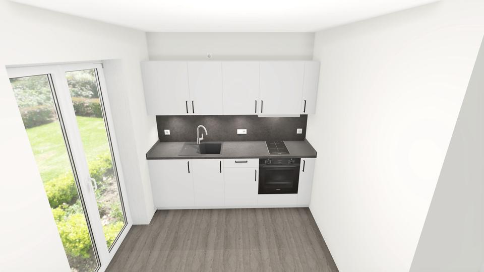 Charmante Obergeschosswohnung in ruhiger Lage mit Einbauküche. 1 zimmer