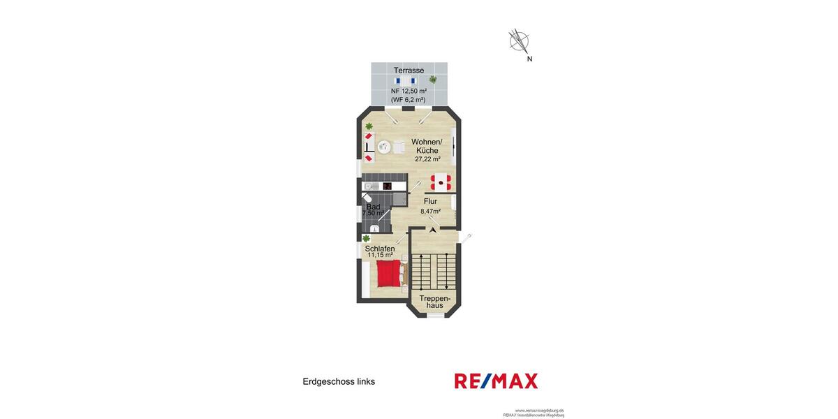 Terrassenwohnung Wolmirstedt - 2 Zimmer, 60 m&sup2;, 600&euro; | Angebot:26232293