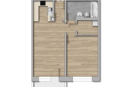 Frisch sanierte 2-Raum-Wohnung Erstbezug