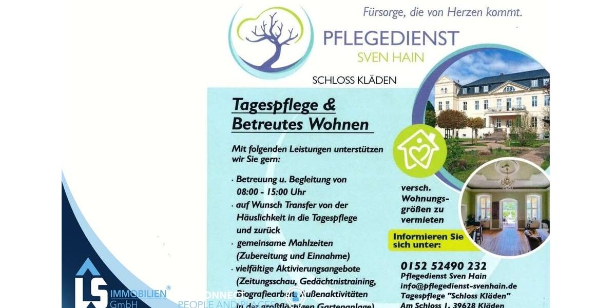 Altersgerechtes Wohnen mit Pflegedienst! 1 zimmer