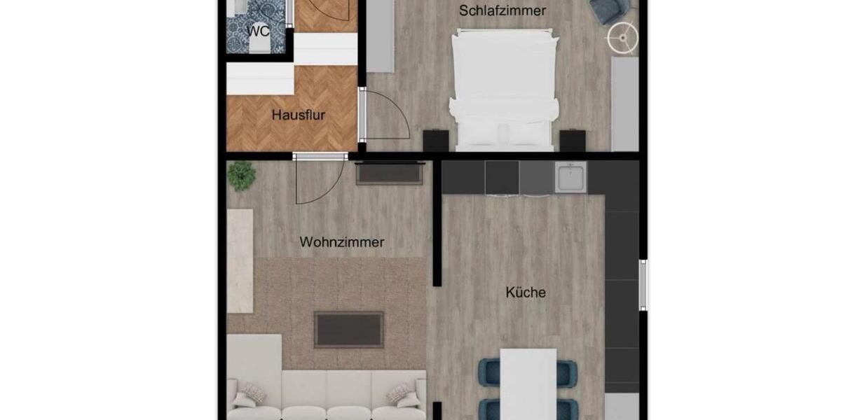 Gepflegte Doppelhaushälfte mit großem Garten & Hof 4 zimmer