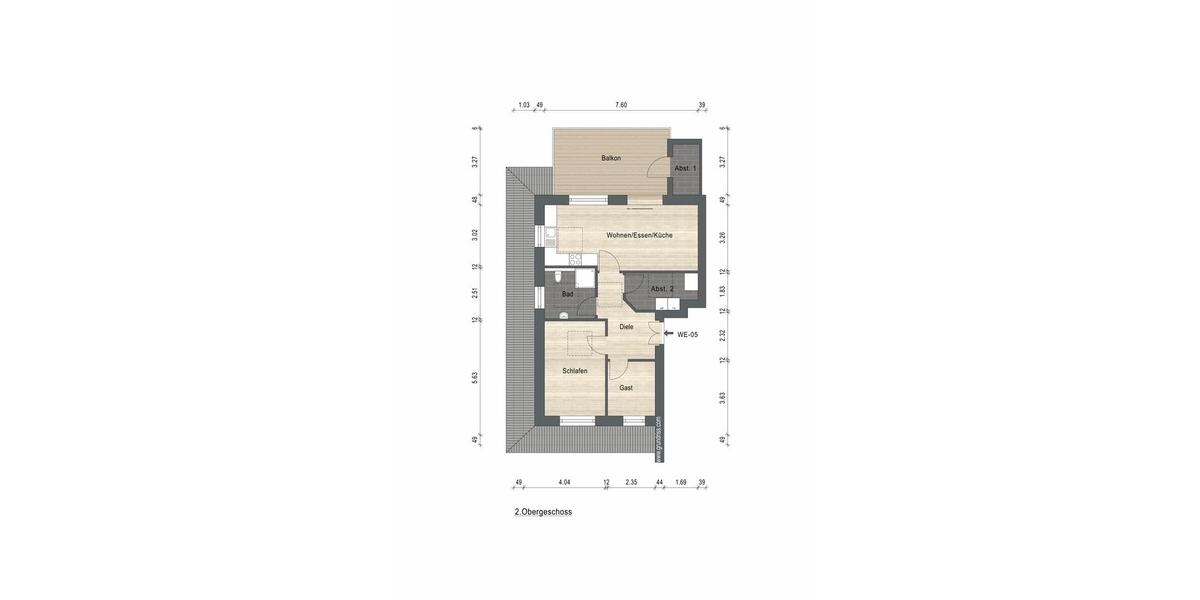 Dachgeschoßwohnung Wiesmoor - 3 Zimmer, 72 m&sup2;, 830&euro; | Angebot:24862207