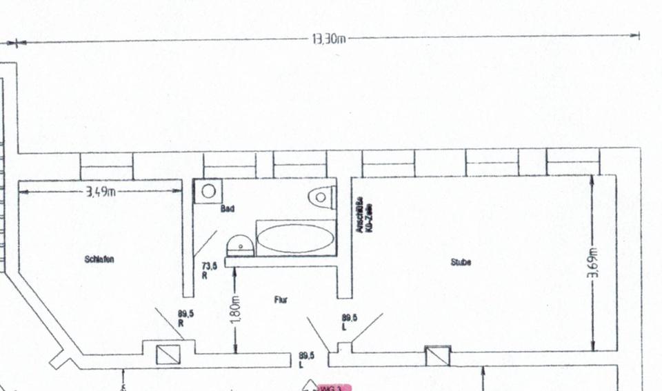 Erdgeschoßwohnung Löbau - 2 Zimmer, 40 m&sup2;, 250&euro; | Angebot:25479185