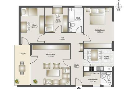 Wohnung Dachau - 4 Zimmer, 100 m&sup2;, 2.660&euro; | Angebot:26517663