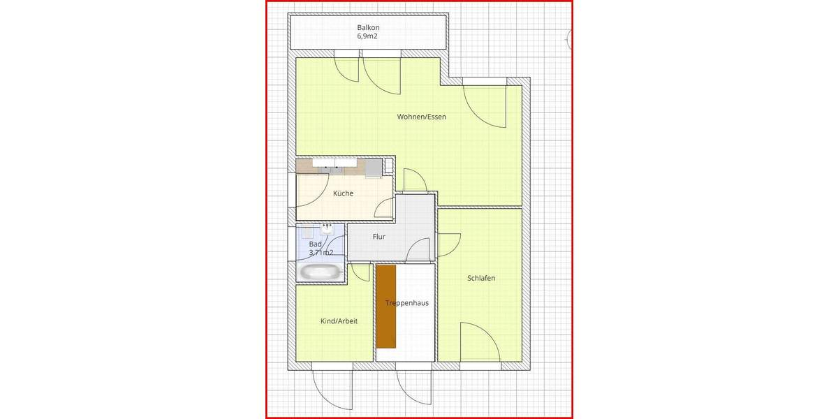 Etagenwohnung Itzehoe Edendorf - 2 Zimmer, 64 m&sup2;, 625&euro; | Angebot:24812300