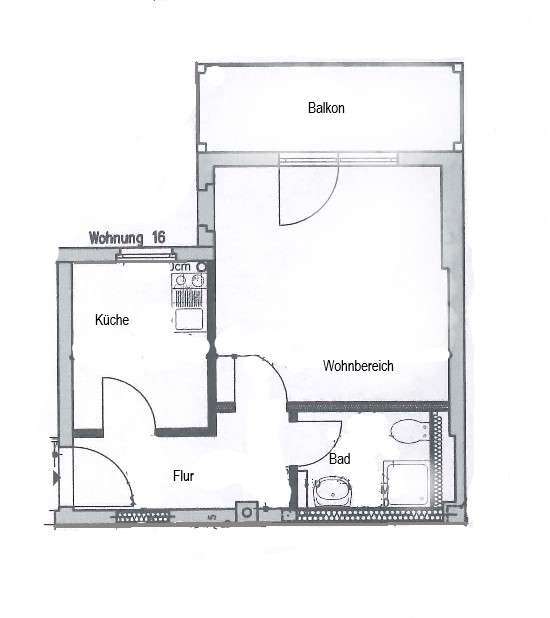 ***ideal für Studenten oder Azubis*** 1 Zimmer-Wohnung mit Balkon