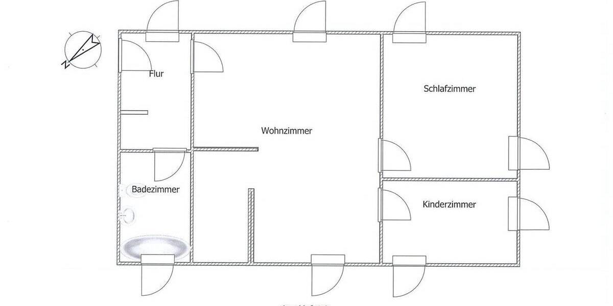 Etagenwohnung Limbach-Oberfrohna Oberfrohna - 3 Zimmer, 65 m&sup2;, 420&euro; | Angebot:25672621