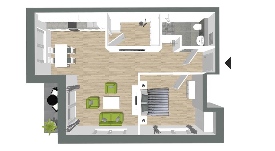 WurtVilla twee WHG 06 - Wohnen mit Service in Otterndorf 2 zimmer