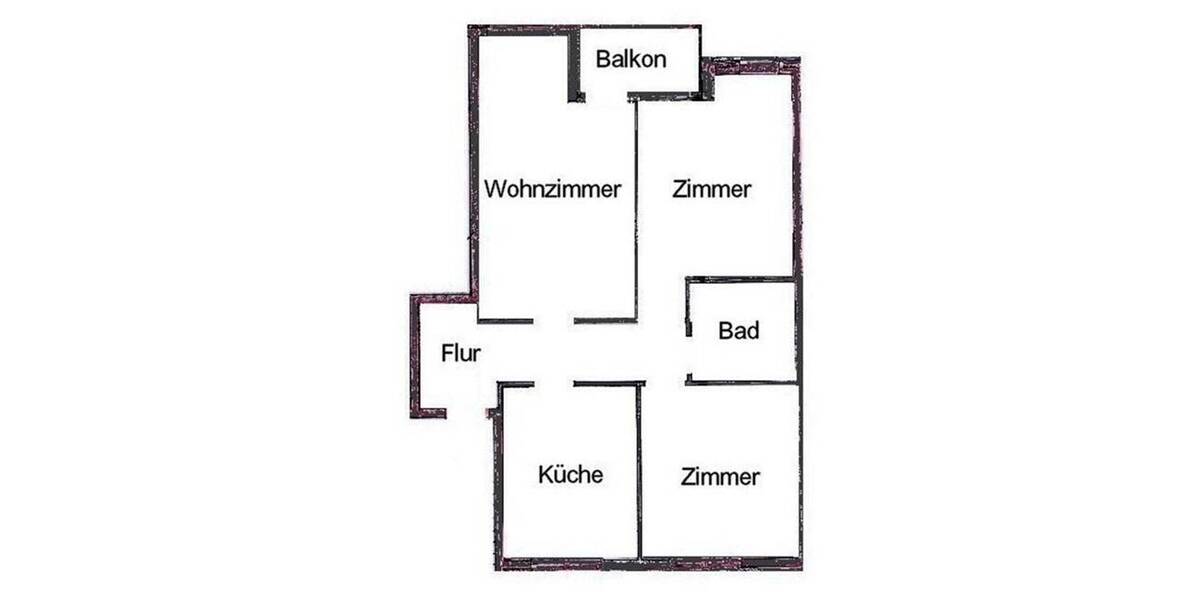 Etagenwohnung Brandenburg an der Havel Altstadt - 3 Zimmer, 82 m&sup2;, 640&euro; | Angebot:26308928