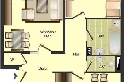 Wohnung Düsseldorf Stadtbezirk 9 - 3 Zimmer, 81 m&sup2;, 452&euro; | Angebot:27067165
