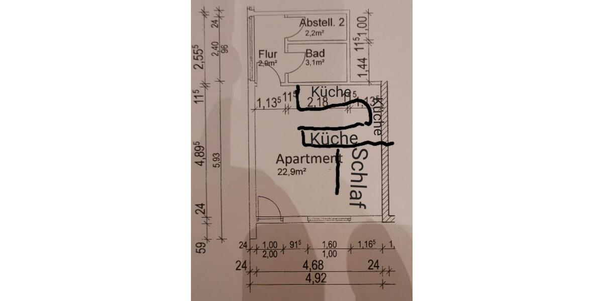 Erdgeschoßwohnung Leiferde - 1 Zimmer, 45 m&sup2;, 350&euro; | Angebot:25208995