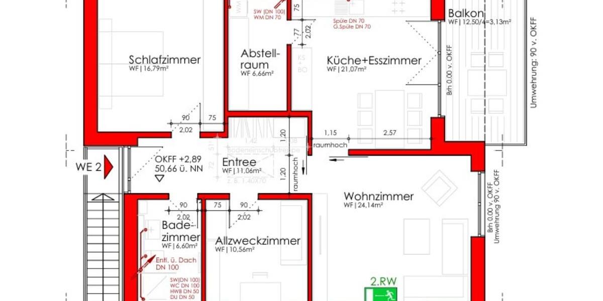 Neubauwohnung – Erstbezug | 100 m² mit Balkon in Warmsen 4 zimmer