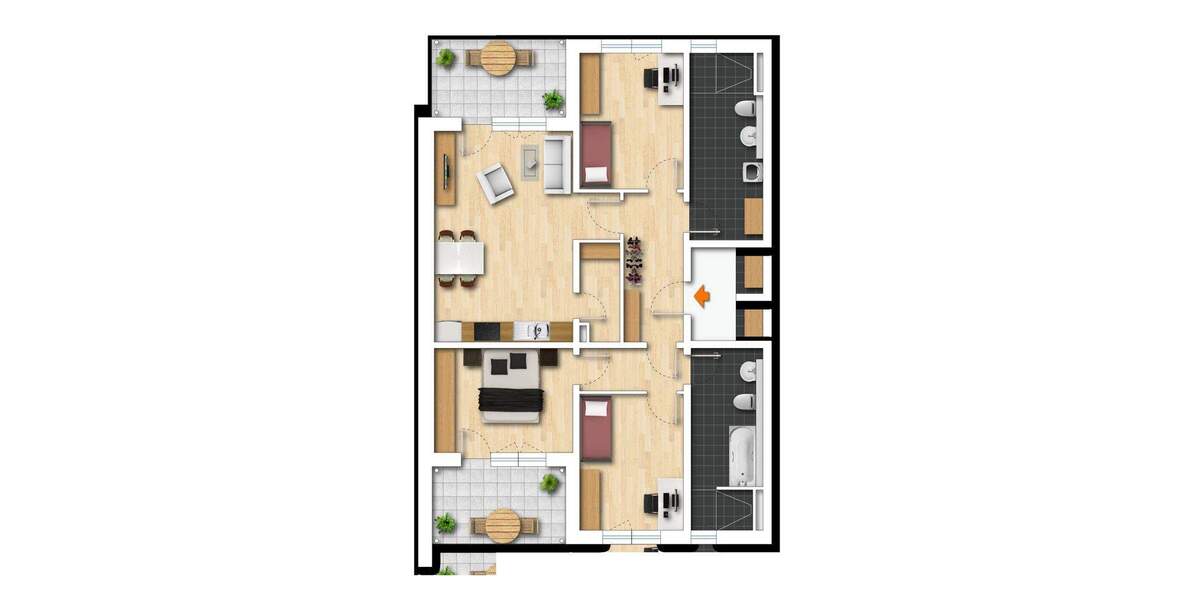 Etagenwohnung Oberasbach Kreutles - 4 Zimmer, 111 m&sup2;, 1.575&euro; | Angebot:25051163