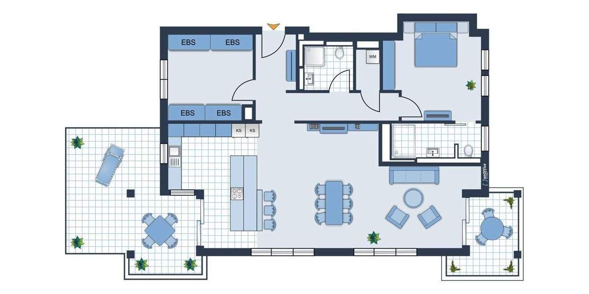 Etagenwohnung Düsseldorf Oberkassel - 3 Zimmer, 130 m&sup2;, 2.900&euro; | Angebot:24808266