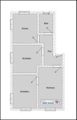 Etagenwohnung Schmölln - 3 Zimmer, 58 m&sup2;, 290&euro; | Angebot:25730449