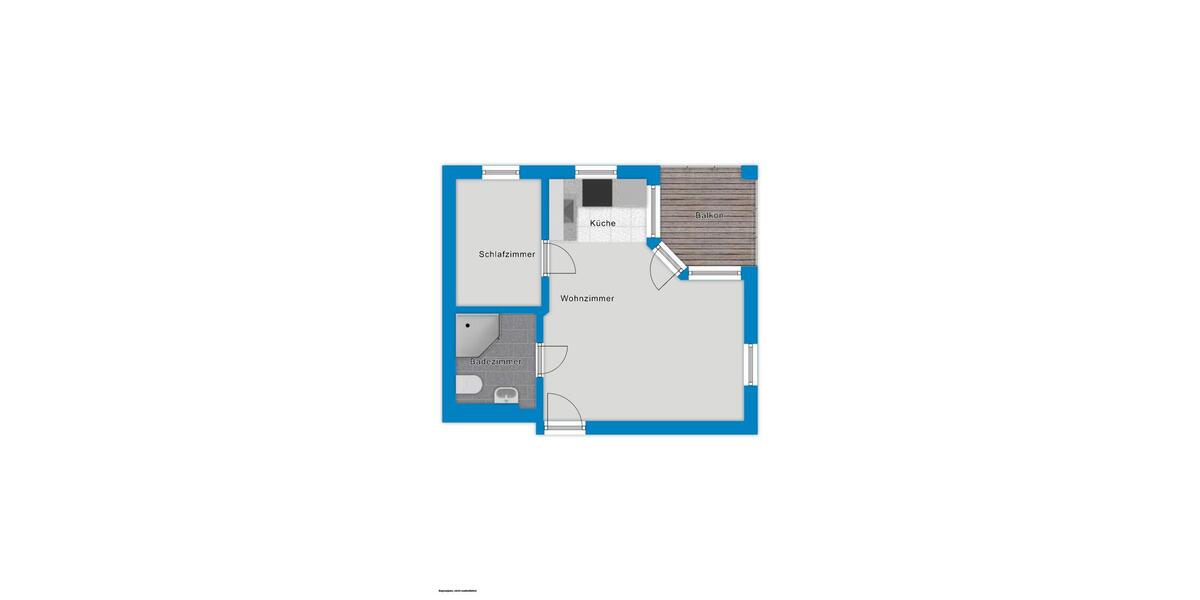 Erdgeschoßwohnung Halle (Saale) Am Wasserturm/Thaerviertel - 2 Zimmer, 38 m&sup2;, 410&euro; | Angebot:25974540