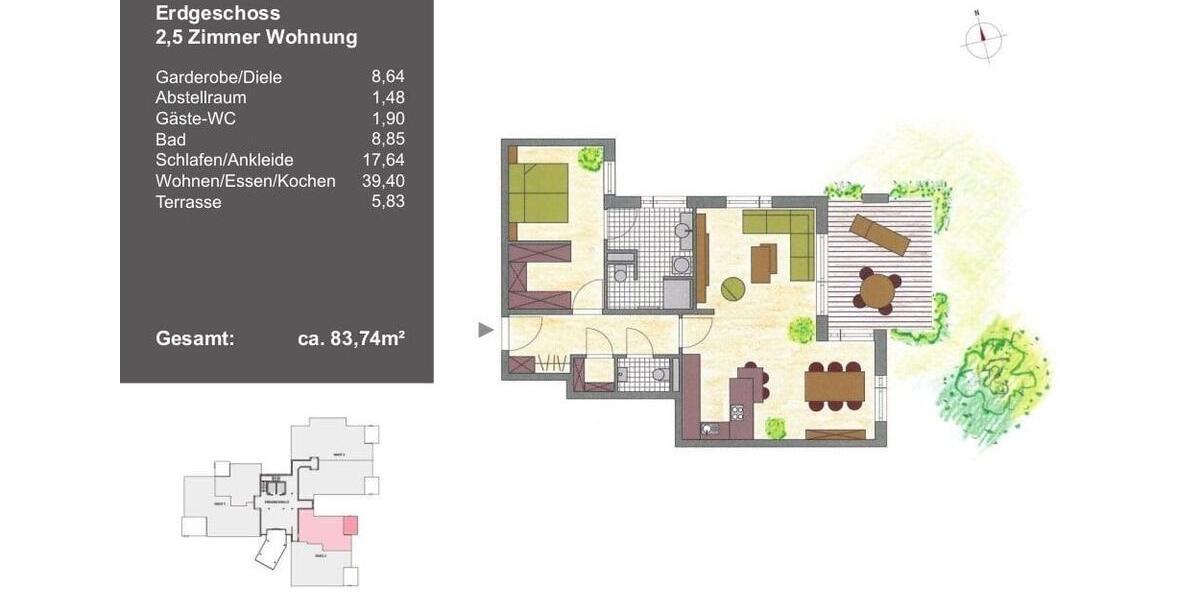 Scheffel Villa Bad Dürrheim – Ruhiges, lichtdurchflutetes Wohnen in zentraler Lage am Kurpark 2 zimmer
