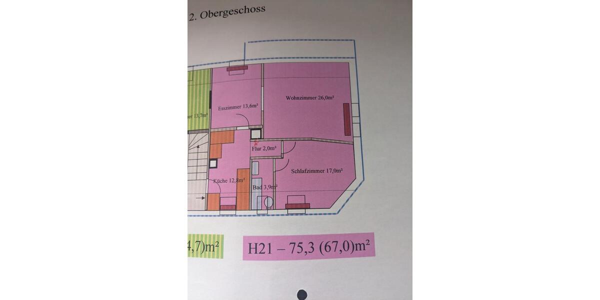 Etagenwohnung Solingen - 2 Zimmer, 75 m&sup2;, 550&euro; | Angebot:26636758