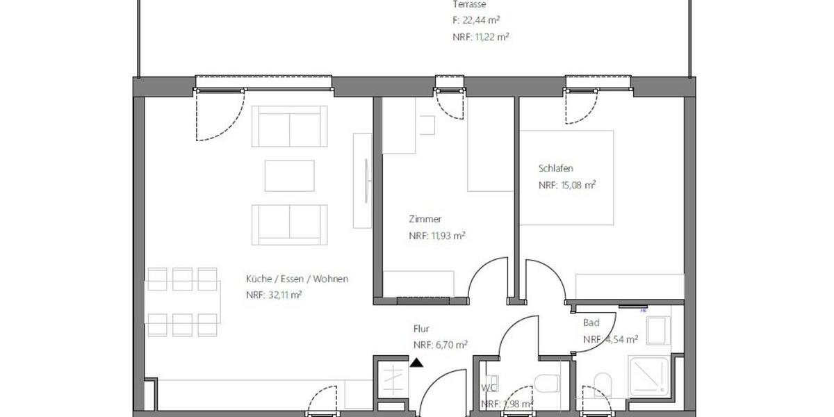 Einfamilienhaus Eggenstein-Leopoldshafen Leopoldshafen - 3 Zimmer, 81 m&sup2;, 1.235&euro; | Angebot:24782992