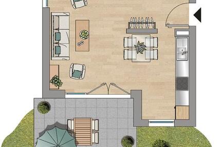 Sonnige 2-Zimmerwohnung mit Garten im Herzen von Bretzenheim 2 zimmer