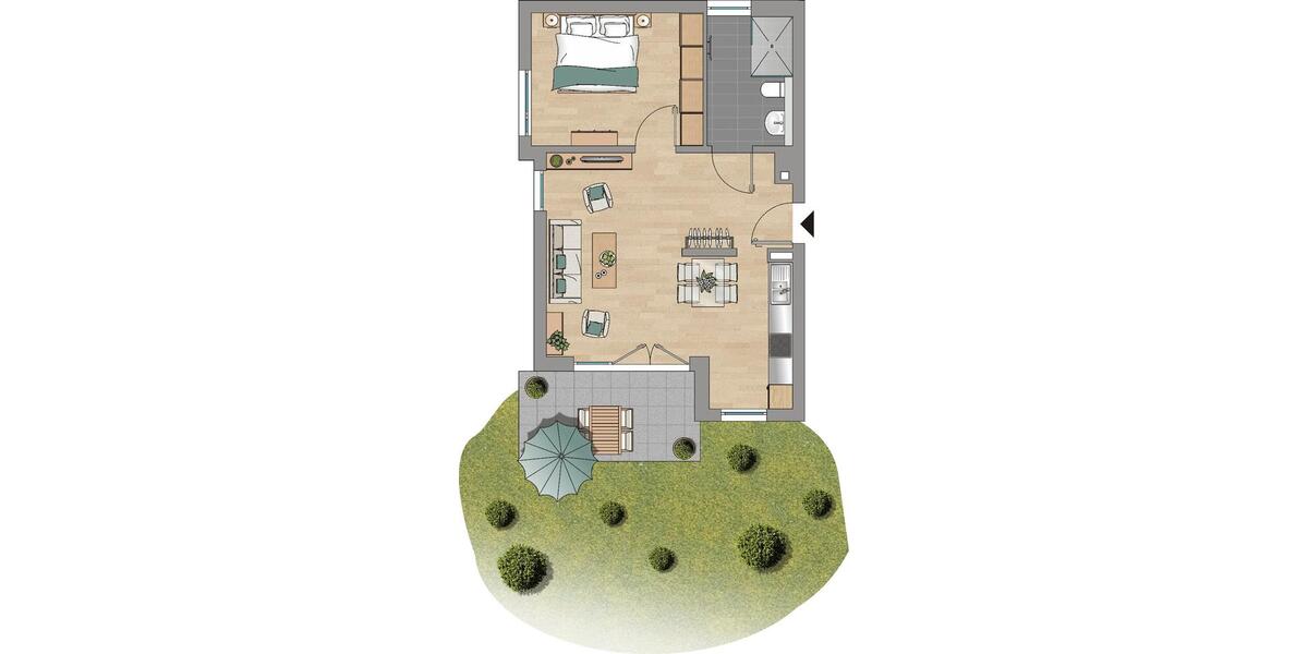 Sonnige 2-Zimmerwohnung mit Garten im Herzen von Bretzenheim 2 zimmer