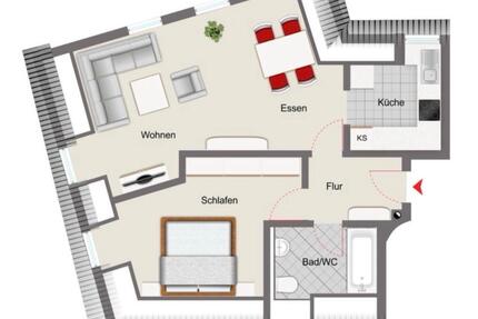 Wohnung Riedenburg - 2 Zimmer, 50 m&sup2;, 600&euro; | Angebot:26573296
