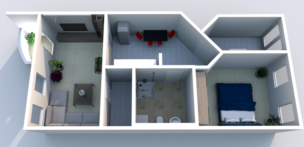 Etagenwohnung Döbeln Sörmitz - 2 Zimmer, 52 m&sup2;, 360&euro; | Angebot:25743305