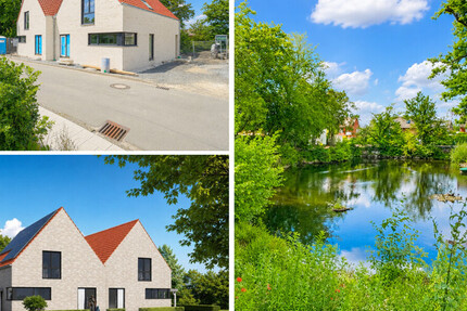 Zwei exklusive Neubau-Doppelhaushälften mit familienfreundlichem Wohnkonzept & Privatteich - Haus Münster / Albachten Albachten | Angebot:26727481