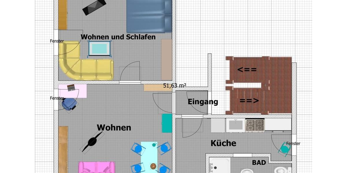 Etagenwohnung Wuppertal Gemarkung Vohwinkel - 2 Zimmer, 52 m&sup2;, 470&euro; | Angebot:24726995