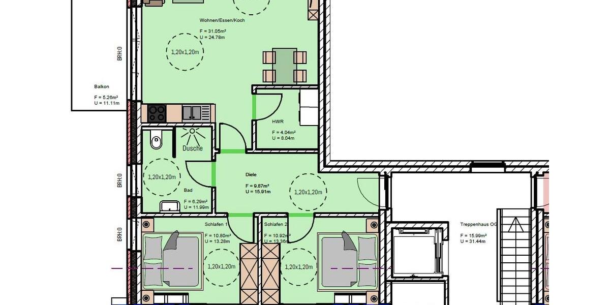Dachgeschoßwohnung Westoverledingen - 3 Zimmer, 71 m&sup2;, 780&euro; | Angebot:26252515