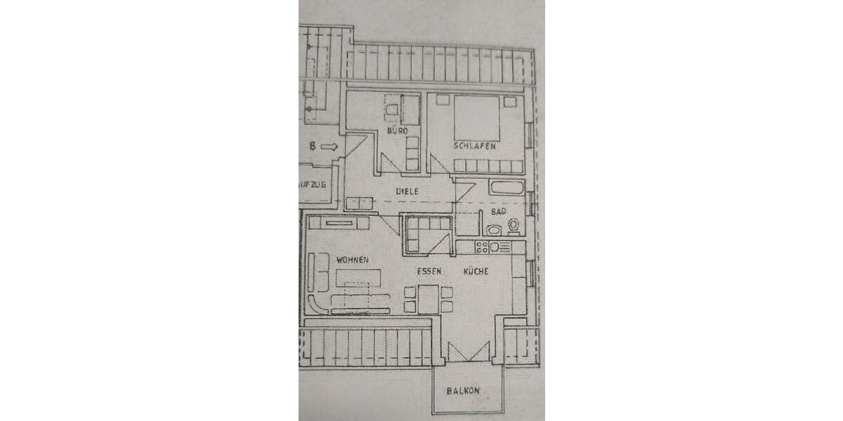 Dachgeschoßwohnung Großmehring - 3 Zimmer, 77 m&sup2;, 1.075&euro; | Angebot:25046055