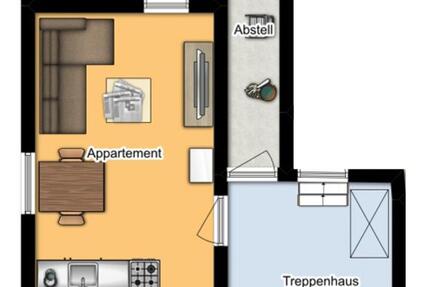 Kleines DG-Apartment in Borgholzhausen-Stadt 1 zimmer