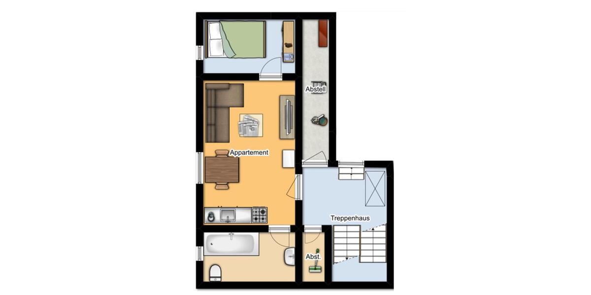 Kleines DG-Apartment in Borgholzhausen-Stadt 1 zimmer