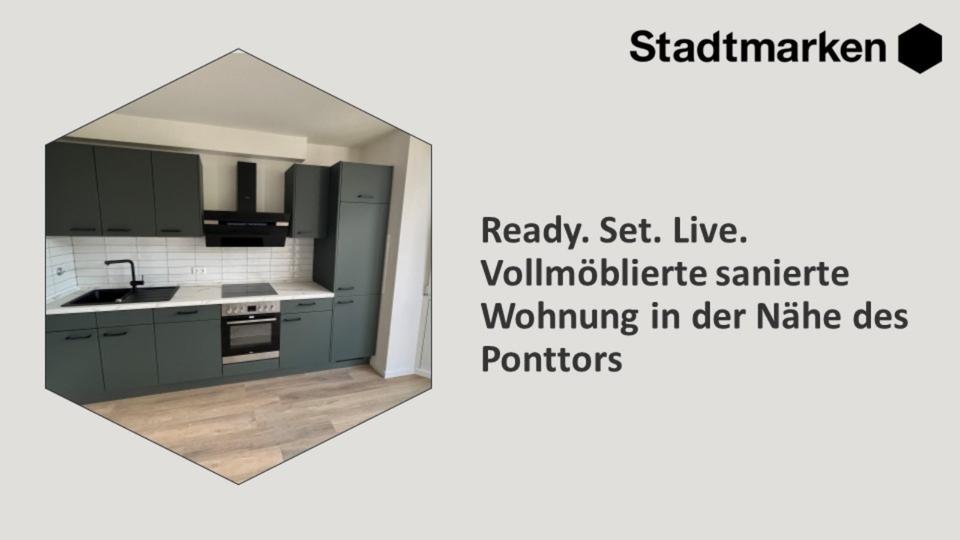 Vollmöblierte sanierte Wohnung in der Nähe des Ponttors 3 zimmer