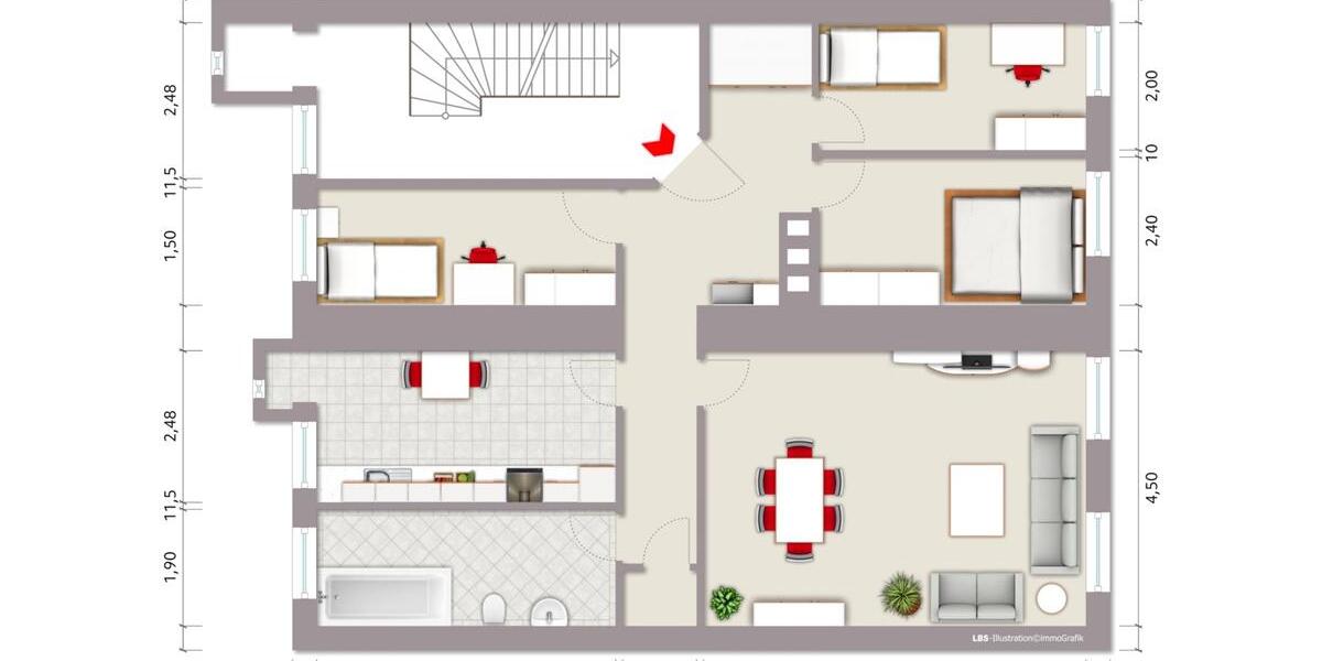 Etagenwohnung Hof Altstadt - 4 Zimmer, 93 m&sup2;, 850&euro; | Angebot:26620636