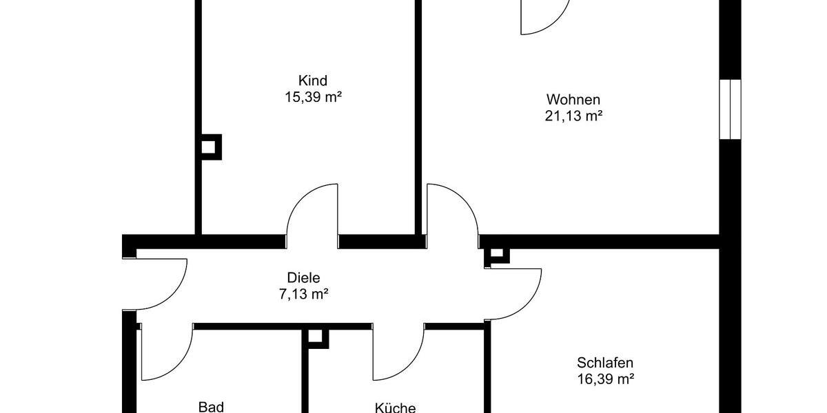 Etagenwohnung Regen - 3 Zimmer, 81 m&sup2;, 650&euro; | Angebot:26409137