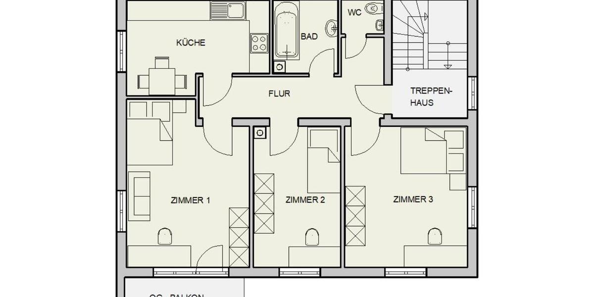 Schönes WG-Zimmer in 3er-WG nähe HochschuleFH Aalen 1 zimmer