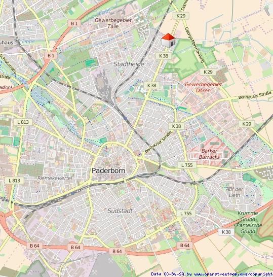 Erdgeschoßwohnung Paderborn - 1 Zimmer, 35 m&sup2;, 445&euro; | Angebot:25172778