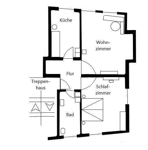 Moderne 2-Zimmer-Wohnung in zentraler Lage 2 zimmer