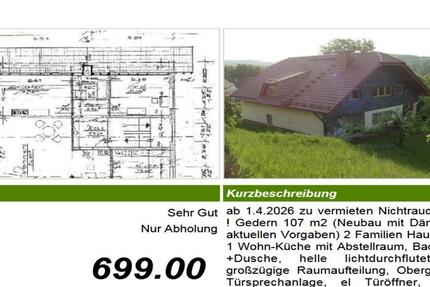 Wohnung Gedern - 3 Zimmer, 107 m&sup2;, 699&euro; | Angebot:24544302