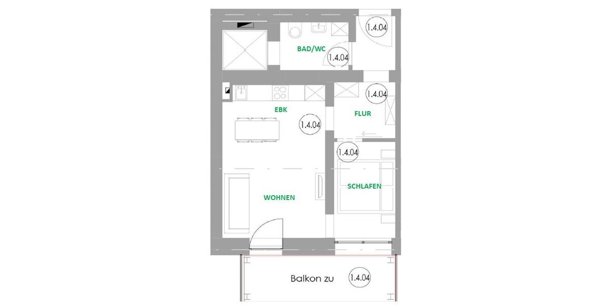 Etagenwohnung Amberg - 2 Zimmer, 47 m&sup2;, 825&euro; | Angebot:26506567